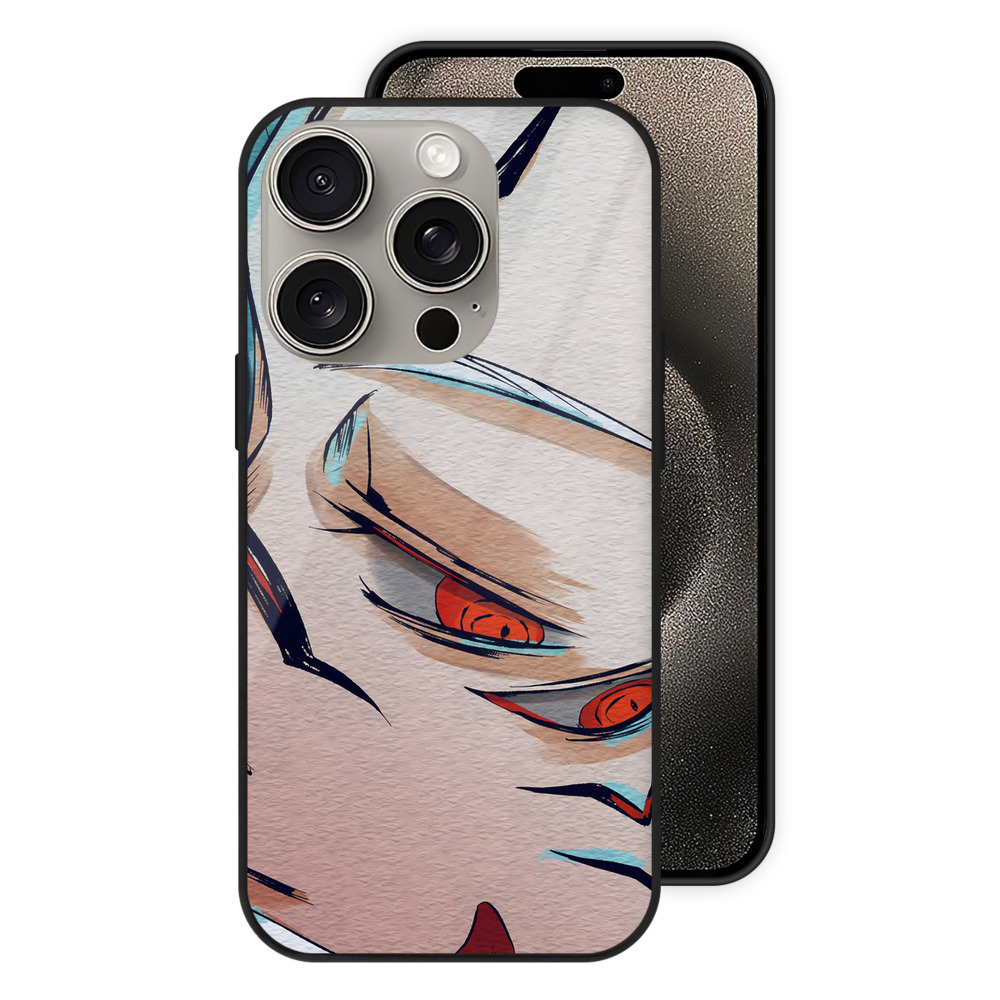 （画像用） 呪術廻戦 Jujutsu Kaisen 【iPhone15Pro対応】スマホケース 耐衝撃＆黄変防止 背面ガラス