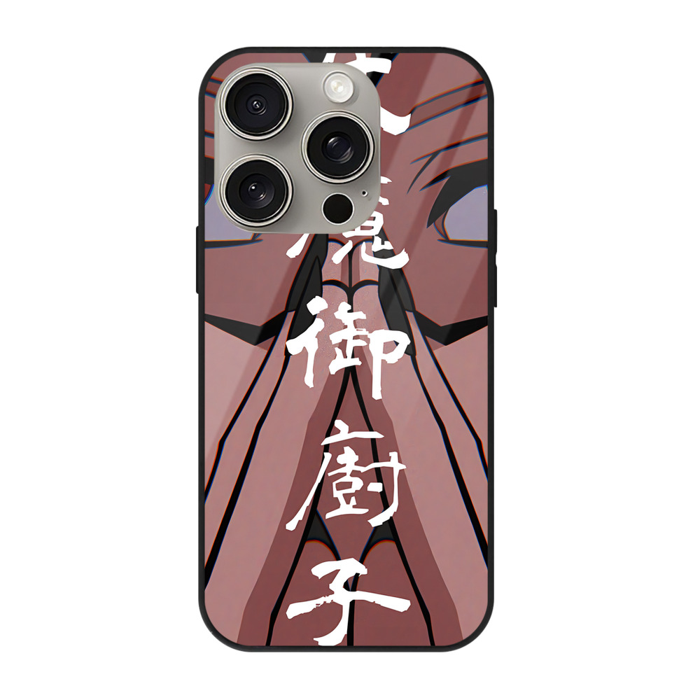 （画像用） 呪術廻戦 Jujutsu Kaisen 【iPhone15Pro対応】スマホケース 耐衝撃＆黄変防止 背面ガラス
