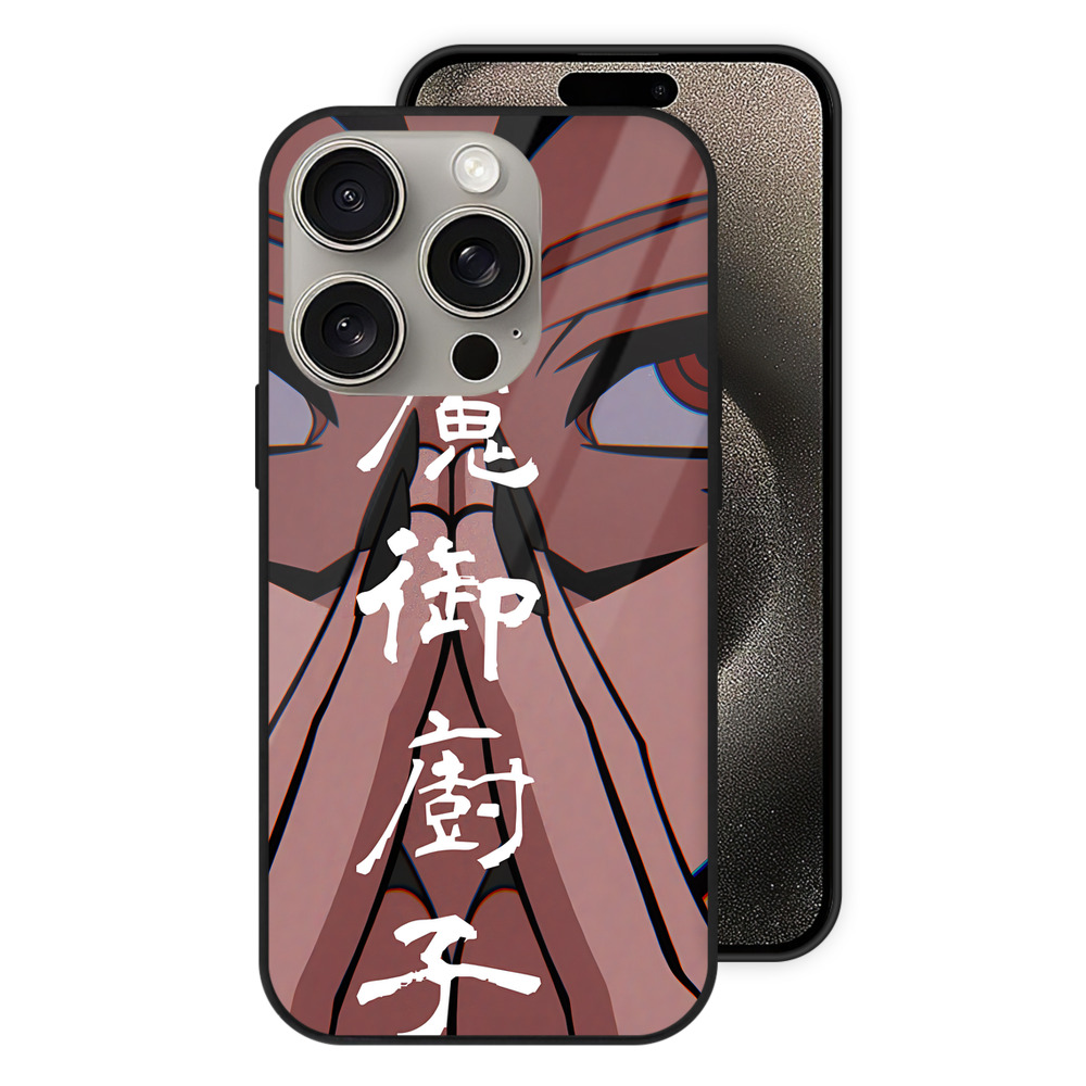 （画像用） 呪術廻戦 Jujutsu Kaisen 【iPhone15Pro対応】スマホケース 耐衝撃＆黄変防止 背面ガラス