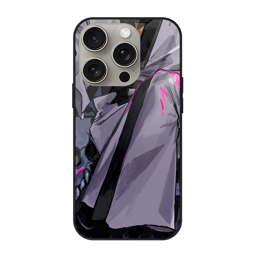 （画像用） 呪術廻戦 Jujutsu Kaisen 【iPhone15Pro対応】スマホケース 耐衝撃＆黄変防止 背面ガラス