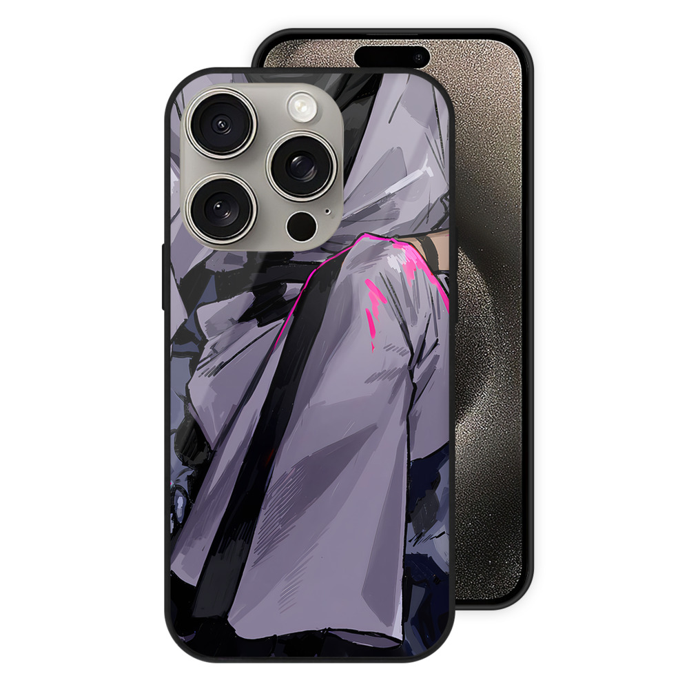 （画像用） 呪術廻戦 Jujutsu Kaisen 【iPhone15Pro対応】スマホケース 耐衝撃＆黄変防止 背面ガラス