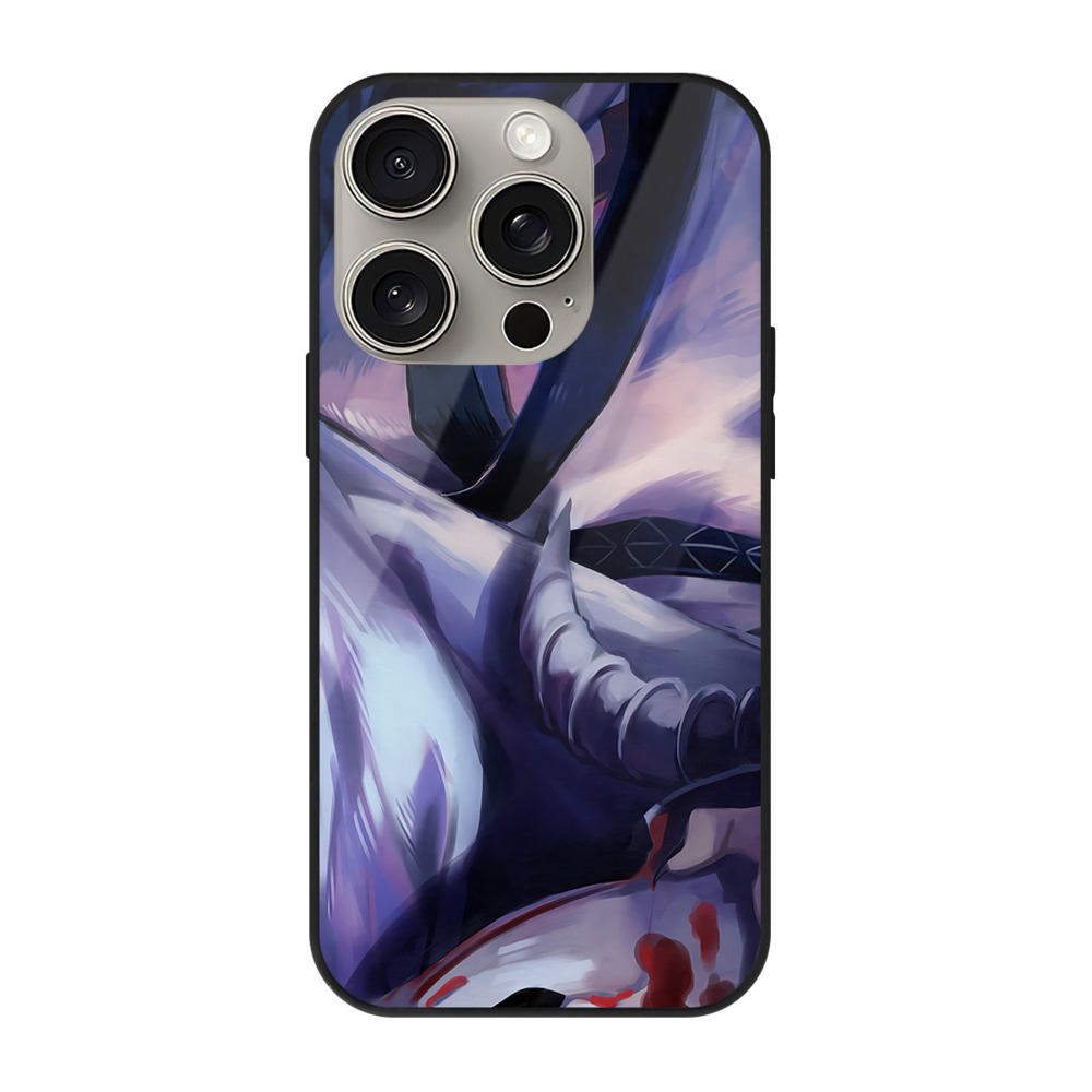（画像用） 呪術廻戦 Jujutsu Kaisen 【iPhone15Pro対応】スマホケース 耐衝撃＆黄変防止 背面ガラス