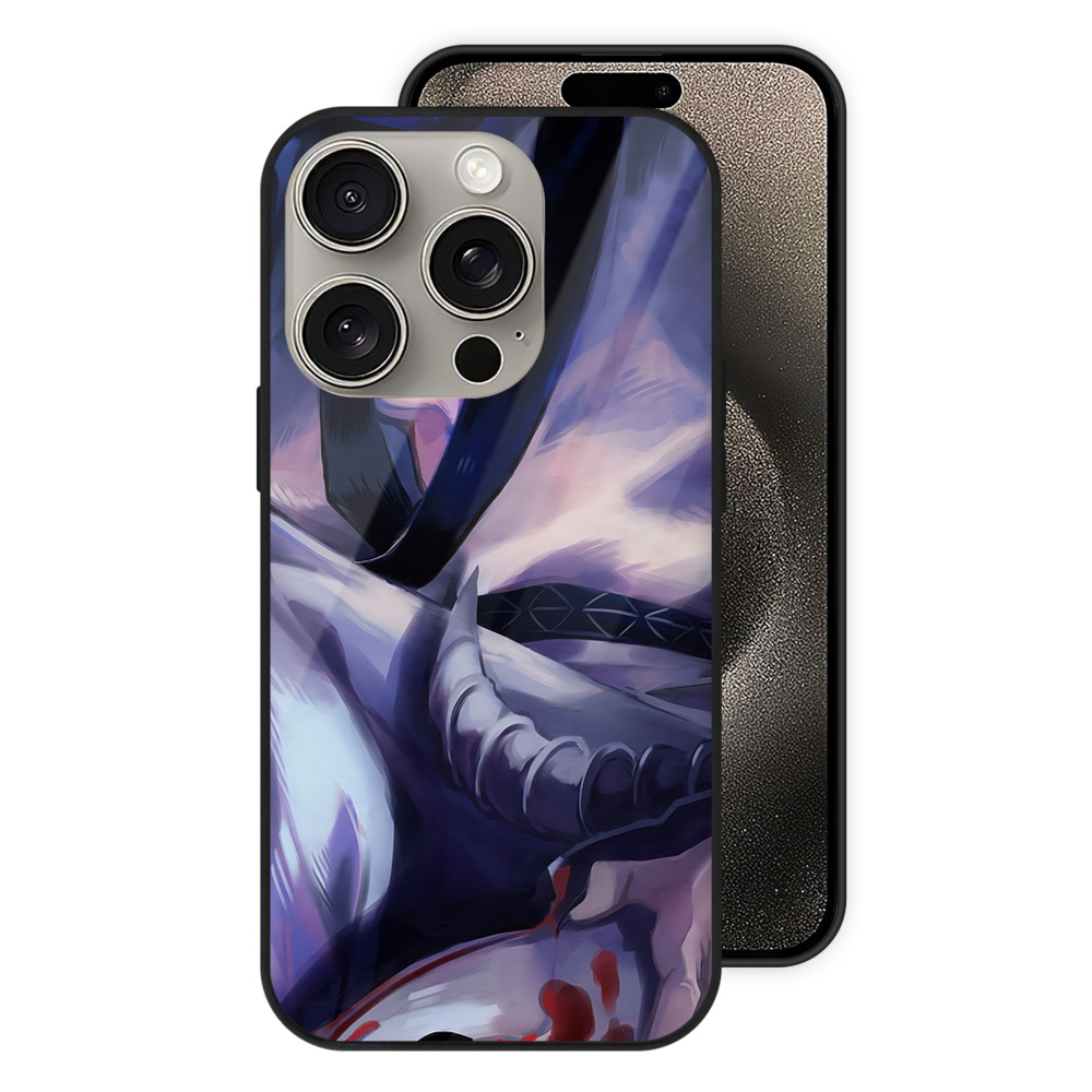（画像用） 呪術廻戦 Jujutsu Kaisen 【iPhone15Pro対応】スマホケース 耐衝撃＆黄変防止 背面ガラス