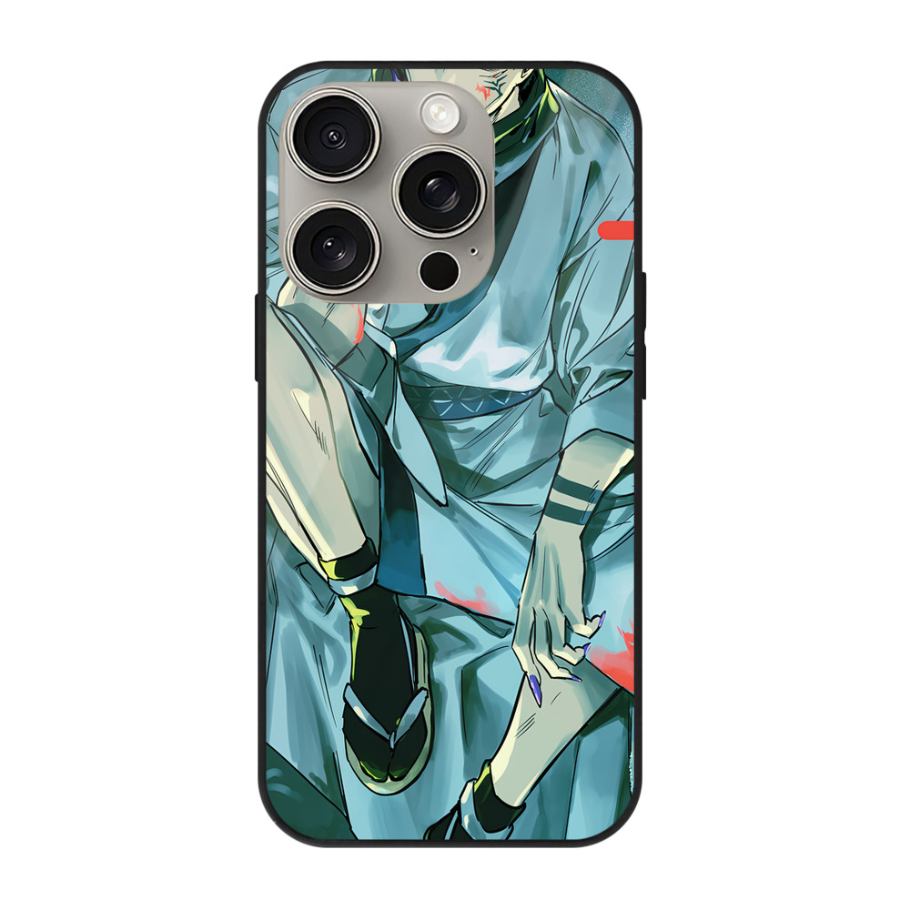 （画像用） 呪術廻戦 Jujutsu Kaisen 【iPhone15Pro対応】スマホケース 耐衝撃＆黄変防止 背面ガラス