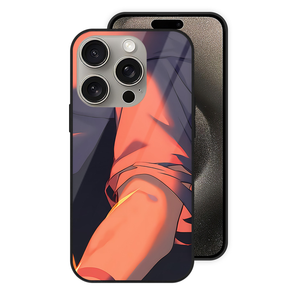 （画像用） 呪術廻戦 Jujutsu Kaisen 【iPhone15Pro対応】スマホケース 耐衝撃＆黄変防止 背面ガラス