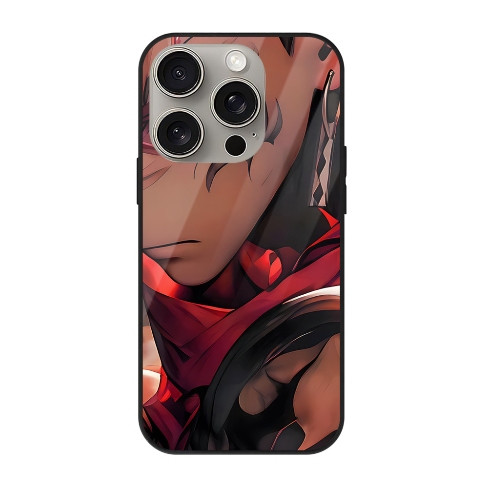 （画像用） 呪術廻戦 Jujutsu Kaisen 【iPhone15Pro対応】スマホケース 耐衝撃＆黄変防止 背面ガラス