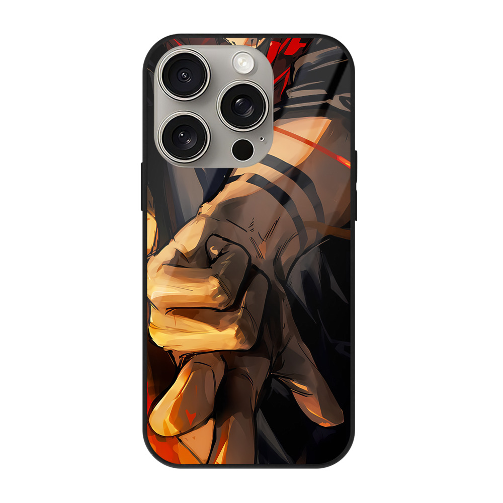 （画像用） 呪術廻戦 Jujutsu Kaisen 【iPhone15Pro対応】スマホケース 耐衝撃＆黄変防止 背面ガラス
