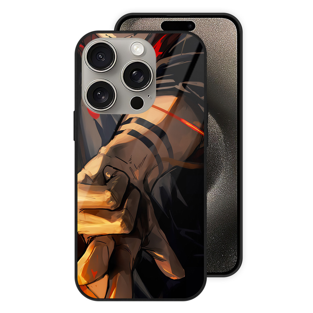 （画像用） 呪術廻戦 Jujutsu Kaisen 【iPhone15Pro対応】スマホケース 耐衝撃＆黄変防止 背面ガラス