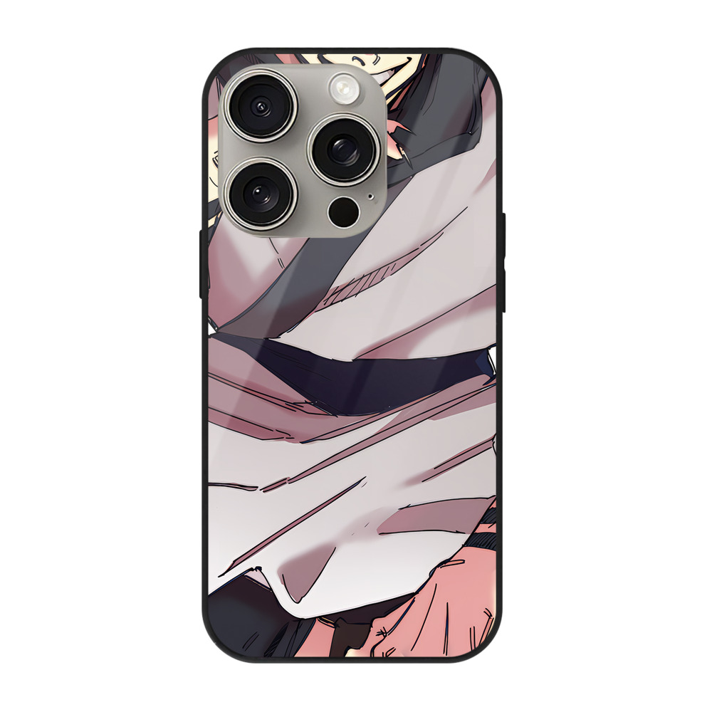 （画像用） 呪術廻戦 Jujutsu Kaisen 【iPhone15Pro対応】スマホケース 耐衝撃＆黄変防止 背面ガラス