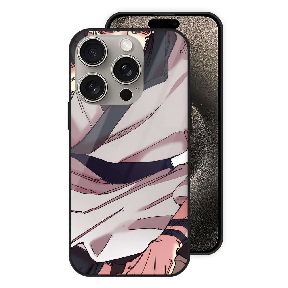 （画像用） 呪術廻戦 Jujutsu Kaisen 【iPhone15Pro対応】スマホケース 耐衝撃＆黄変防止 背面ガラス