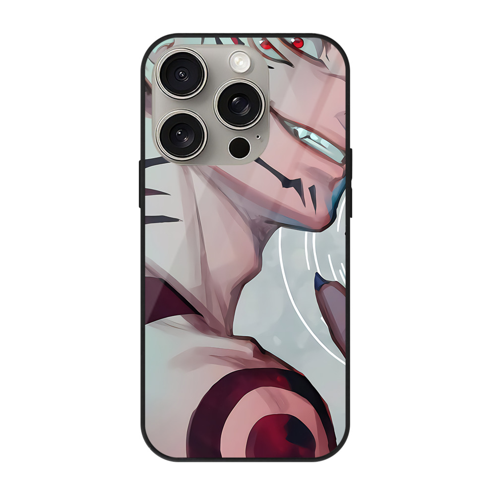 （画像用） 呪術廻戦 Jujutsu Kaisen 【iPhone15Pro対応】スマホケース 耐衝撃＆黄変防止 背面ガラス