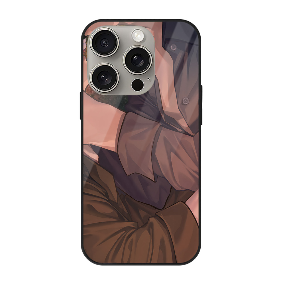 （画像用） 呪術廻戦 Jujutsu Kaisen 【iPhone15Pro対応】スマホケース 耐衝撃＆黄変防止 背面ガラス