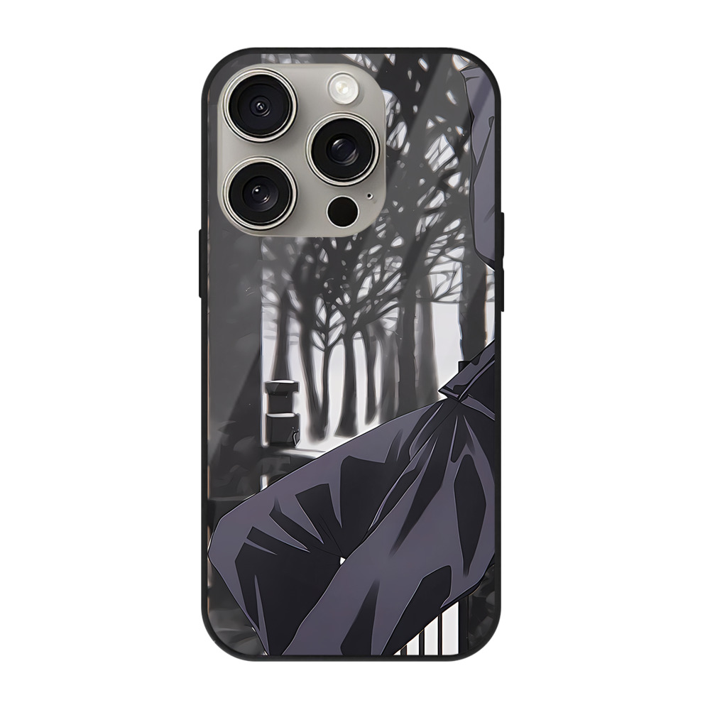 （画像用） 呪術廻戦 Jujutsu Kaisen 【iPhone15Pro対応】スマホケース 耐衝撃＆黄変防止 背面ガラス