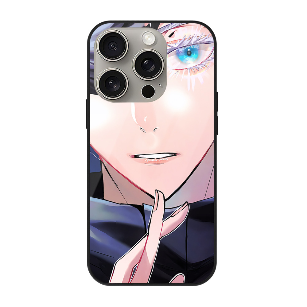 （画像用） 呪術廻戦 Jujutsu Kaisen 【iPhone15Pro対応】スマホケース 耐衝撃＆黄変防止 背面ガラス