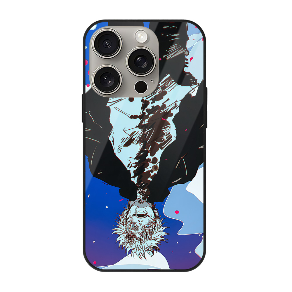 （画像用） 呪術廻戦 Jujutsu Kaisen 【iPhone15Pro対応】スマホケース 耐衝撃＆黄変防止 背面ガラス