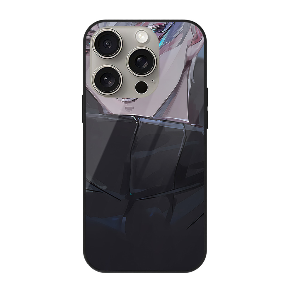 （画像用） 呪術廻戦 Jujutsu Kaisen 【iPhone15Pro対応】スマホケース 耐衝撃＆黄変防止 背面ガラス