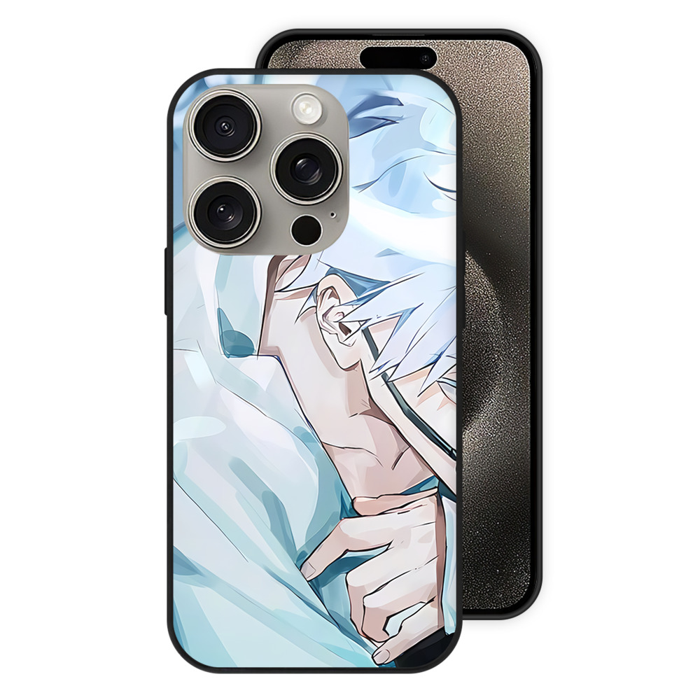 （画像用） 呪術廻戦 Jujutsu Kaisen 【iPhone15Pro対応】スマホケース 耐衝撃＆黄変防止 背面ガラス