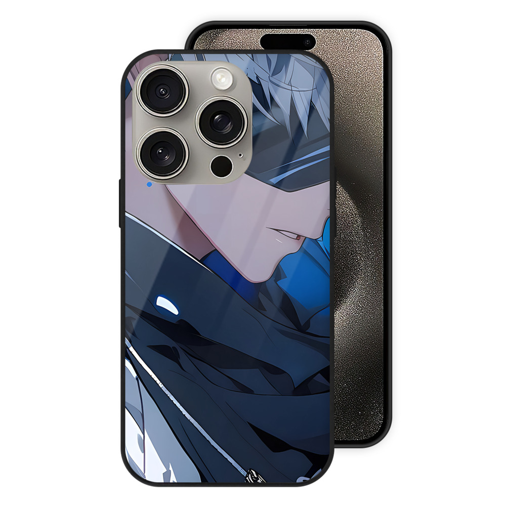（画像用） 呪術廻戦 Jujutsu Kaisen 【iPhone15Pro対応】スマホケース 耐衝撃＆黄変防止 背面ガラス