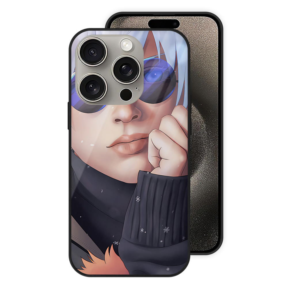 （画像用） 呪術廻戦 Jujutsu Kaisen 【iPhone15Pro対応】スマホケース 耐衝撃＆黄変防止 背面ガラス