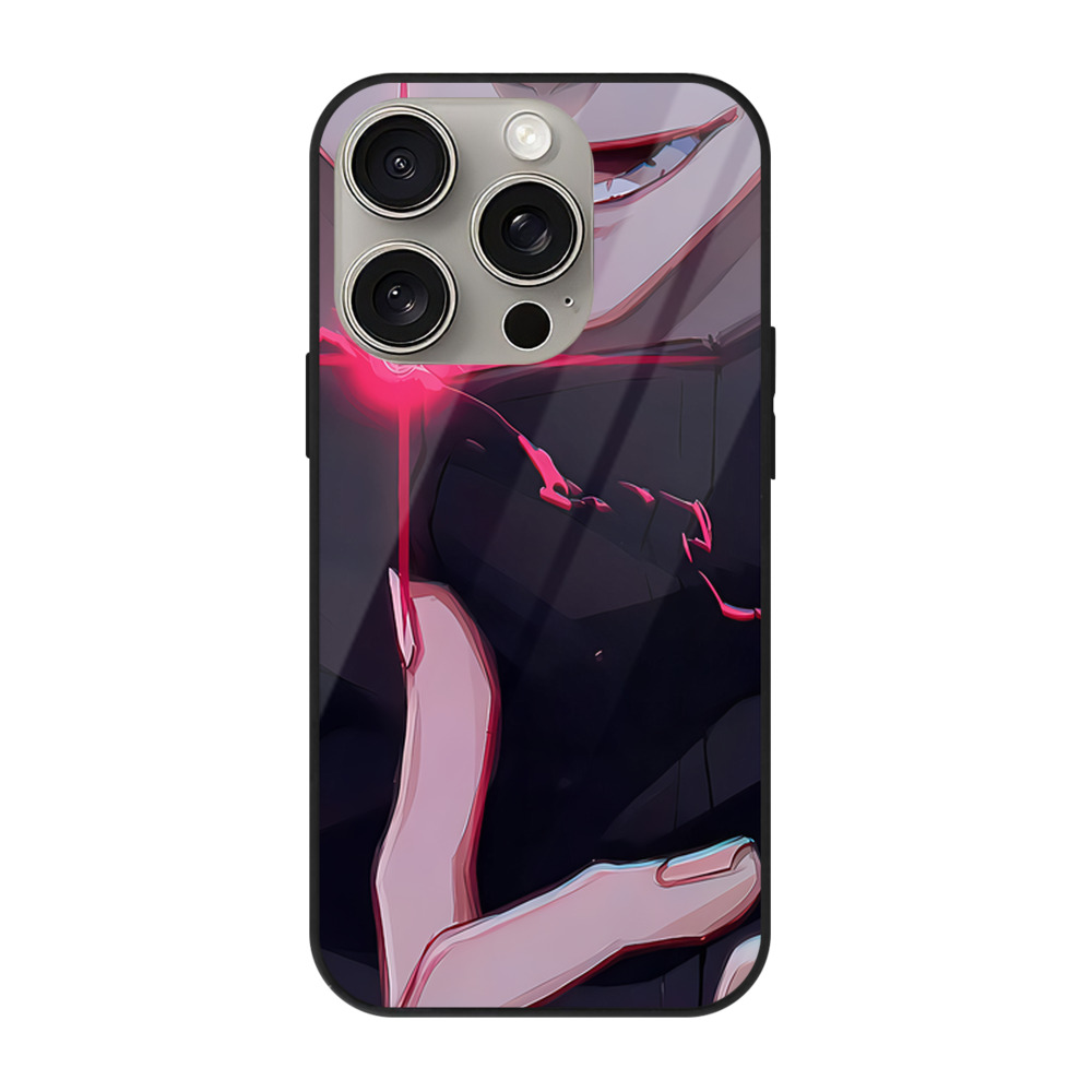 （画像用） 呪術廻戦 Jujutsu Kaisen 【iPhone15Pro対応】スマホケース 耐衝撃＆黄変防止 背面ガラス