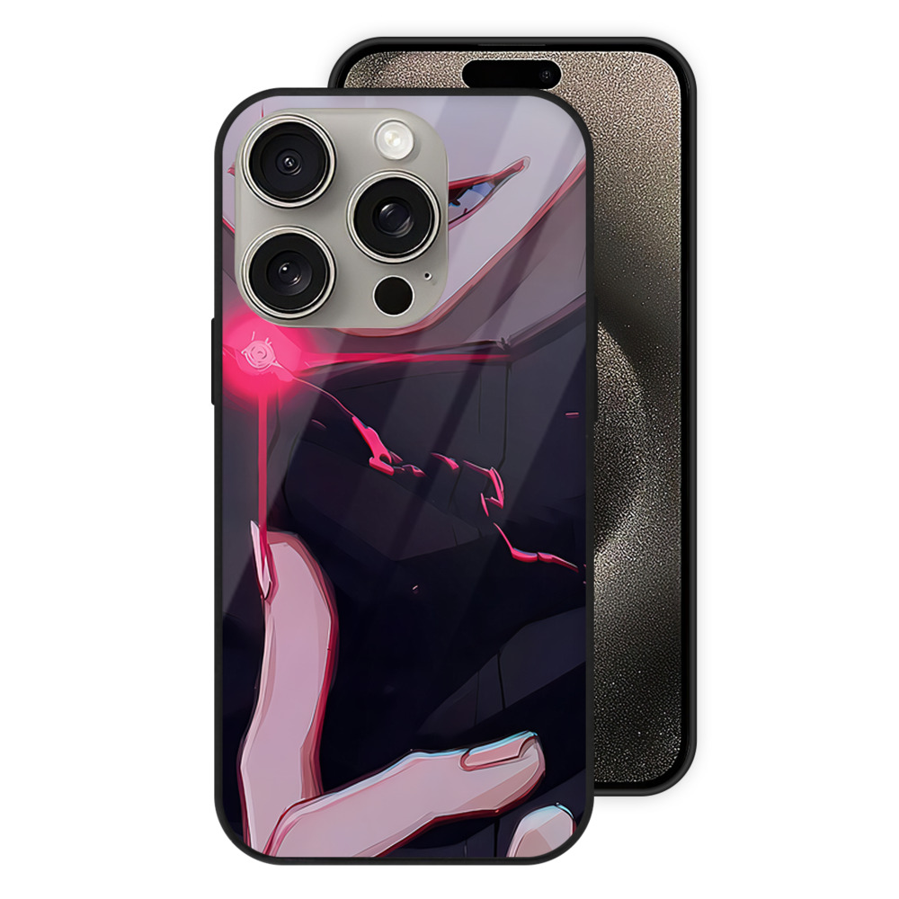 （画像用） 呪術廻戦 Jujutsu Kaisen 【iPhone15Pro対応】スマホケース 耐衝撃＆黄変防止 背面ガラス