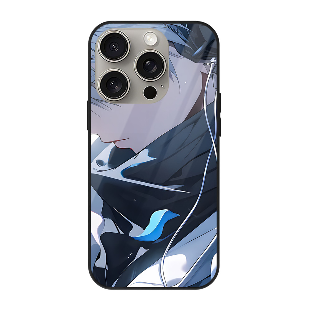 （画像用） 呪術廻戦 Jujutsu Kaisen 【iPhone15Pro対応】スマホケース 耐衝撃＆黄変防止 背面ガラス