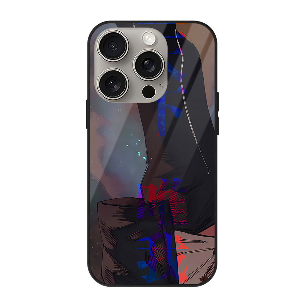 （画像用） 呪術廻戦 Jujutsu Kaisen 【iPhone15Pro対応】スマホケース 耐衝撃＆黄変防止 背面ガラス