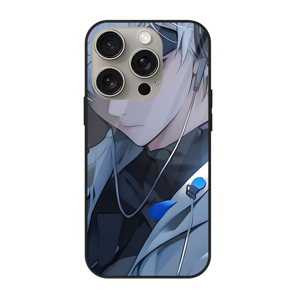 （画像用） 呪術廻戦 Jujutsu Kaisen 【iPhone15Pro対応】スマホケース 耐衝撃＆黄変防止 背面ガラス