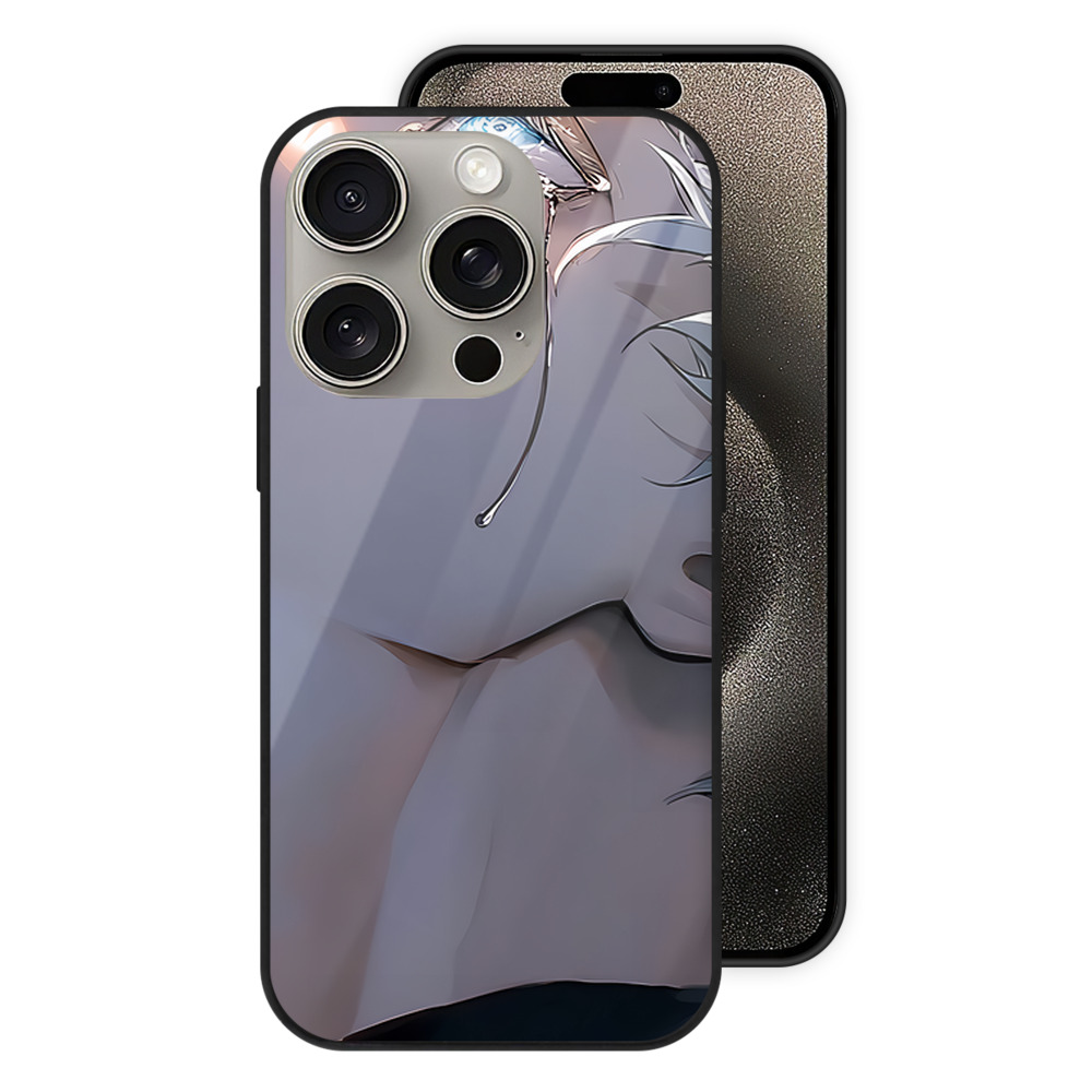（画像用） 呪術廻戦 Jujutsu Kaisen 【iPhone15Pro対応】スマホケース 耐衝撃＆黄変防止 背面ガラス