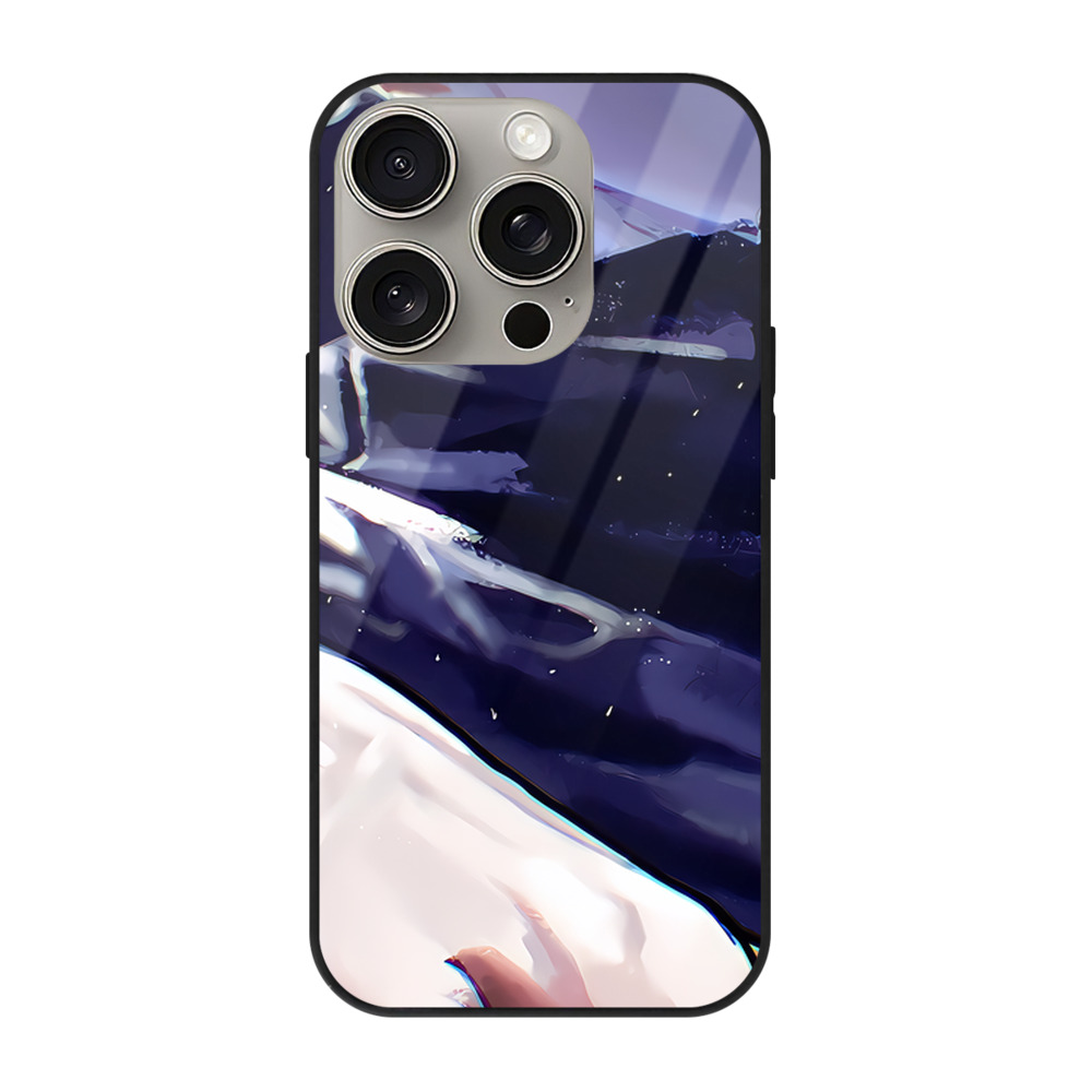 （画像用） 呪術廻戦 Jujutsu Kaisen 【iPhone15Pro対応】スマホケース 耐衝撃＆黄変防止 背面ガラス