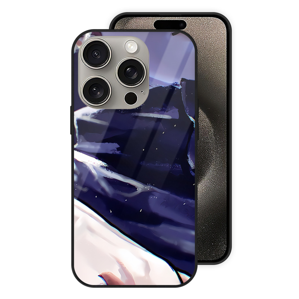（画像用） 呪術廻戦 Jujutsu Kaisen 【iPhone15Pro対応】スマホケース 耐衝撃＆黄変防止 背面ガラス