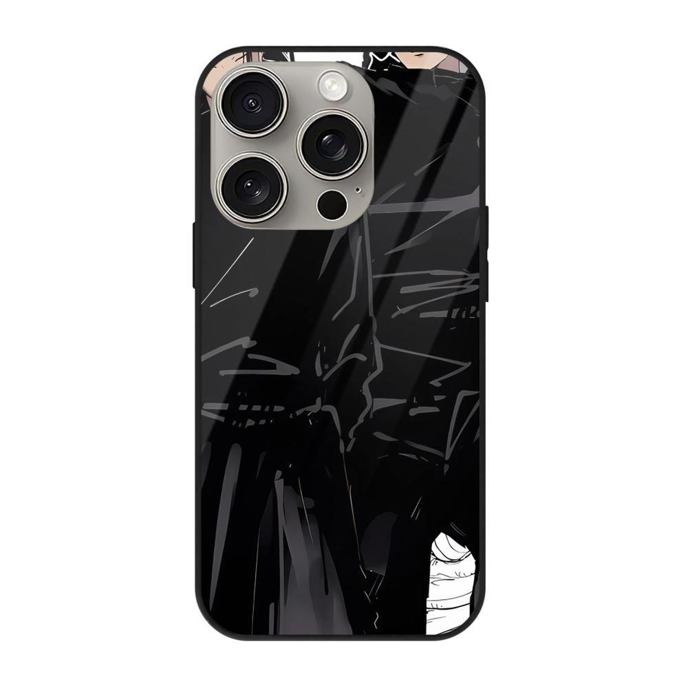（画像用） 呪術廻戦 Jujutsu Kaisen 【iPhone15Pro対応】スマホケース 耐衝撃＆黄変防止 背面ガラス