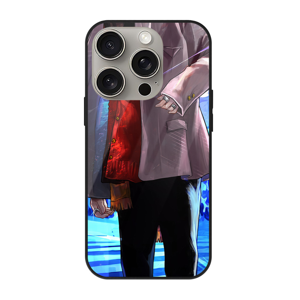 （画像用） 呪術廻戦 Jujutsu Kaisen 【iPhone15Pro対応】スマホケース 耐衝撃＆黄変防止 背面ガラス