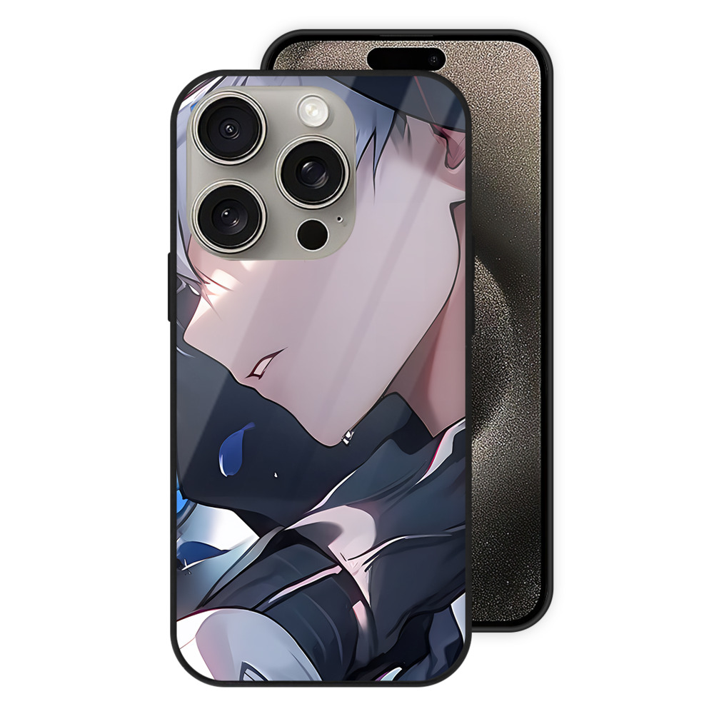 （画像用） 呪術廻戦 Jujutsu Kaisen 【iPhone15Pro対応】スマホケース 耐衝撃＆黄変防止 背面ガラス