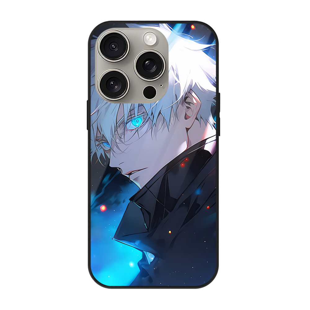 （画像用） 呪術廻戦 Jujutsu Kaisen 【iPhone15Pro対応】スマホケース 耐衝撃＆黄変防止 背面ガラス