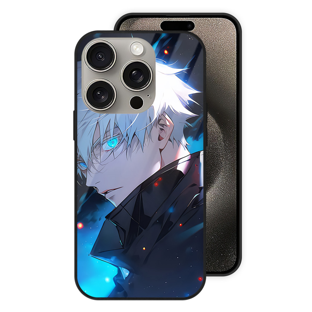 （画像用） 呪術廻戦 Jujutsu Kaisen 【iPhone15Pro対応】スマホケース 耐衝撃＆黄変防止 背面ガラス
