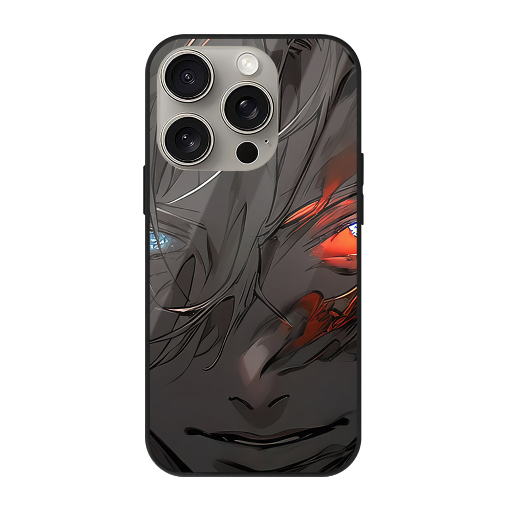 （画像用） 呪術廻戦 Jujutsu Kaisen 【iPhone15Pro対応】スマホケース 耐衝撃＆黄変防止 背面ガラス