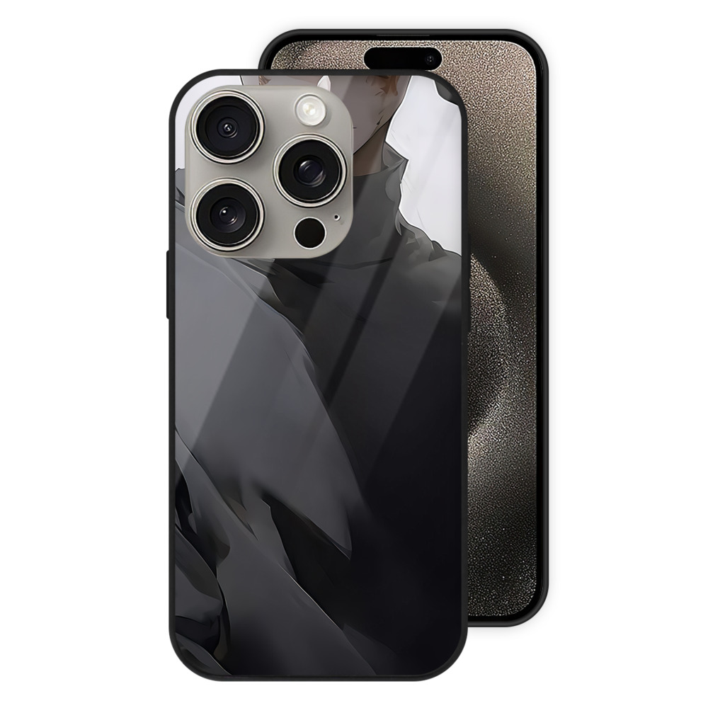 （画像用） 呪術廻戦 Jujutsu Kaisen 【iPhone15Pro対応】スマホケース 耐衝撃＆黄変防止 背面ガラス