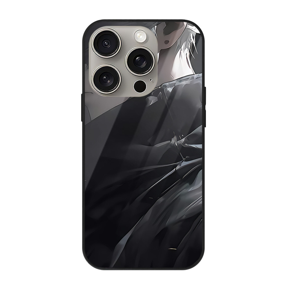 （画像用） 呪術廻戦 Jujutsu Kaisen 【iPhone15Pro対応】スマホケース 耐衝撃＆黄変防止 背面ガラス