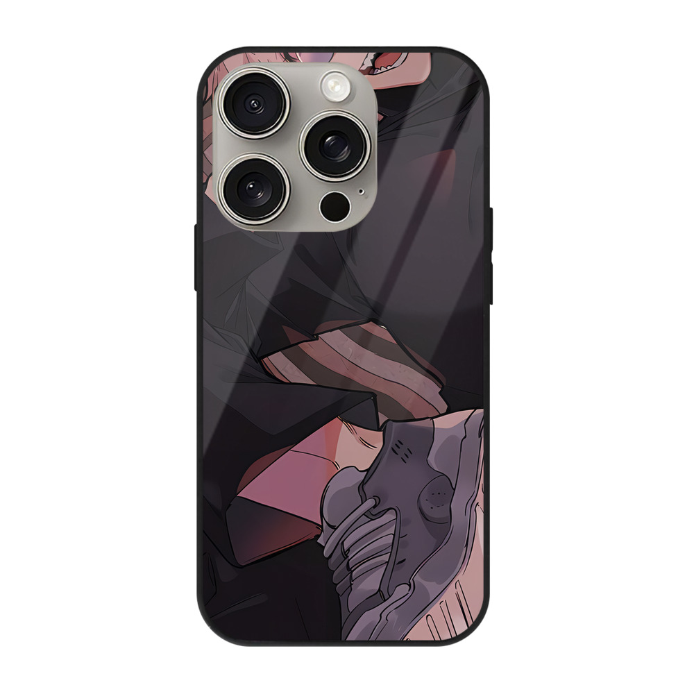 （画像用） 呪術廻戦 Jujutsu Kaisen 【iPhone15Pro対応】スマホケース 耐衝撃＆黄変防止 背面ガラス