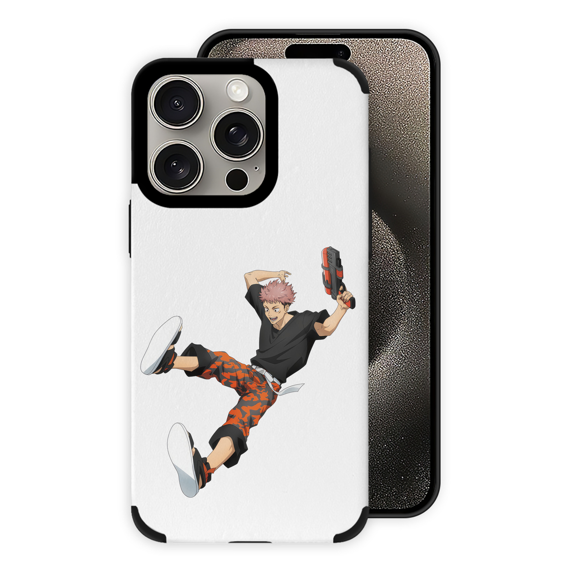 （画像用） 呪術廻戦 Jujutsu Kaisen 【iPhone15ProMax対応】 PUレザー スマホケース 耐衝撃＆黄変防止