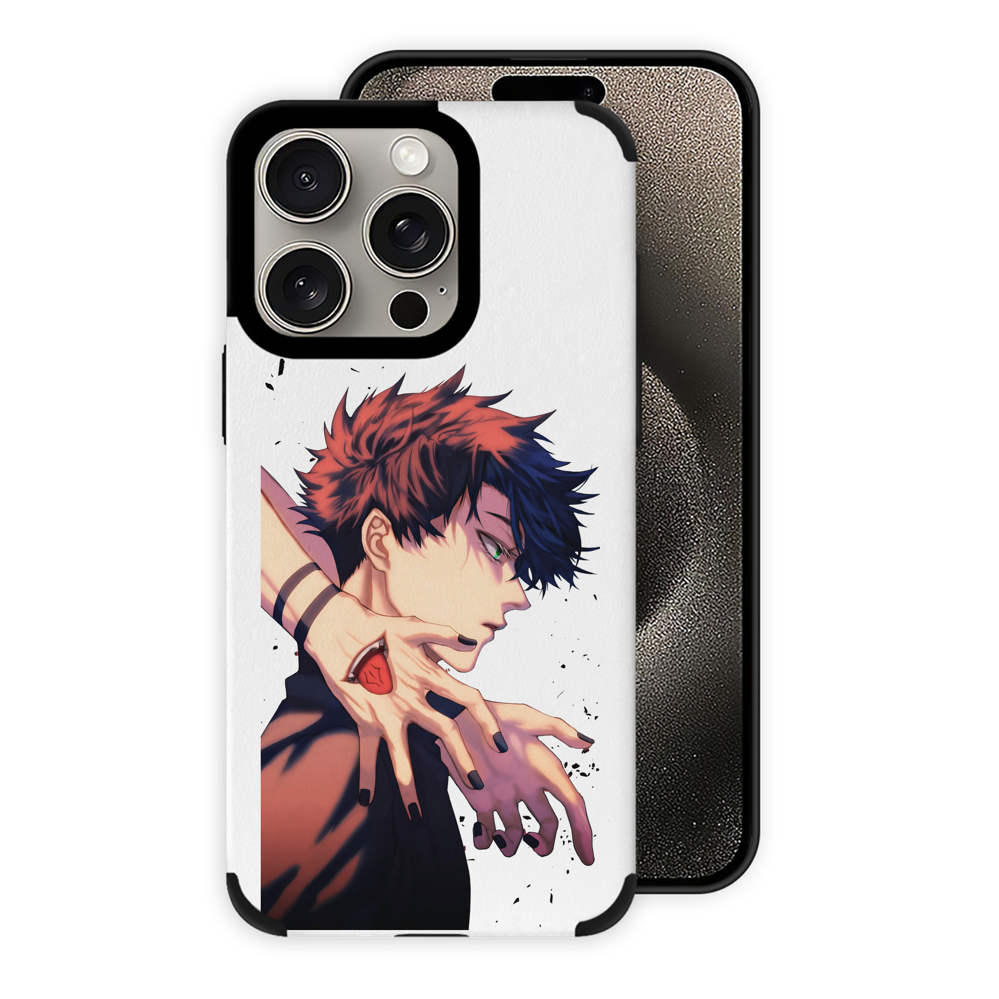 （画像用） 呪術廻戦 Jujutsu Kaisen 【iPhone15ProMax対応】 PUレザー スマホケース 耐衝撃＆黄変防止