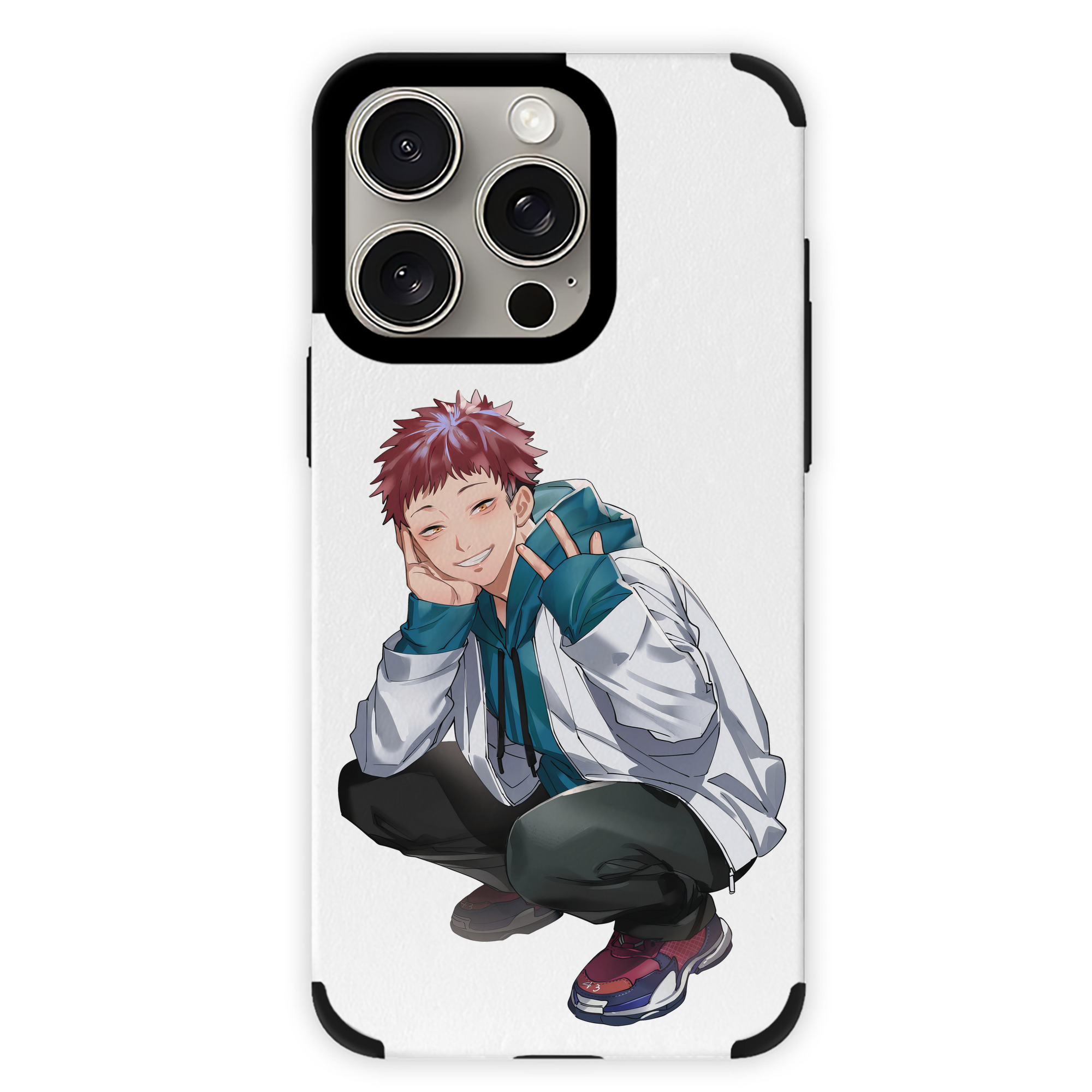 （画像用） 呪術廻戦 Jujutsu Kaisen 【iPhone15ProMax対応】 PUレザー スマホケース 耐衝撃＆黄変防止