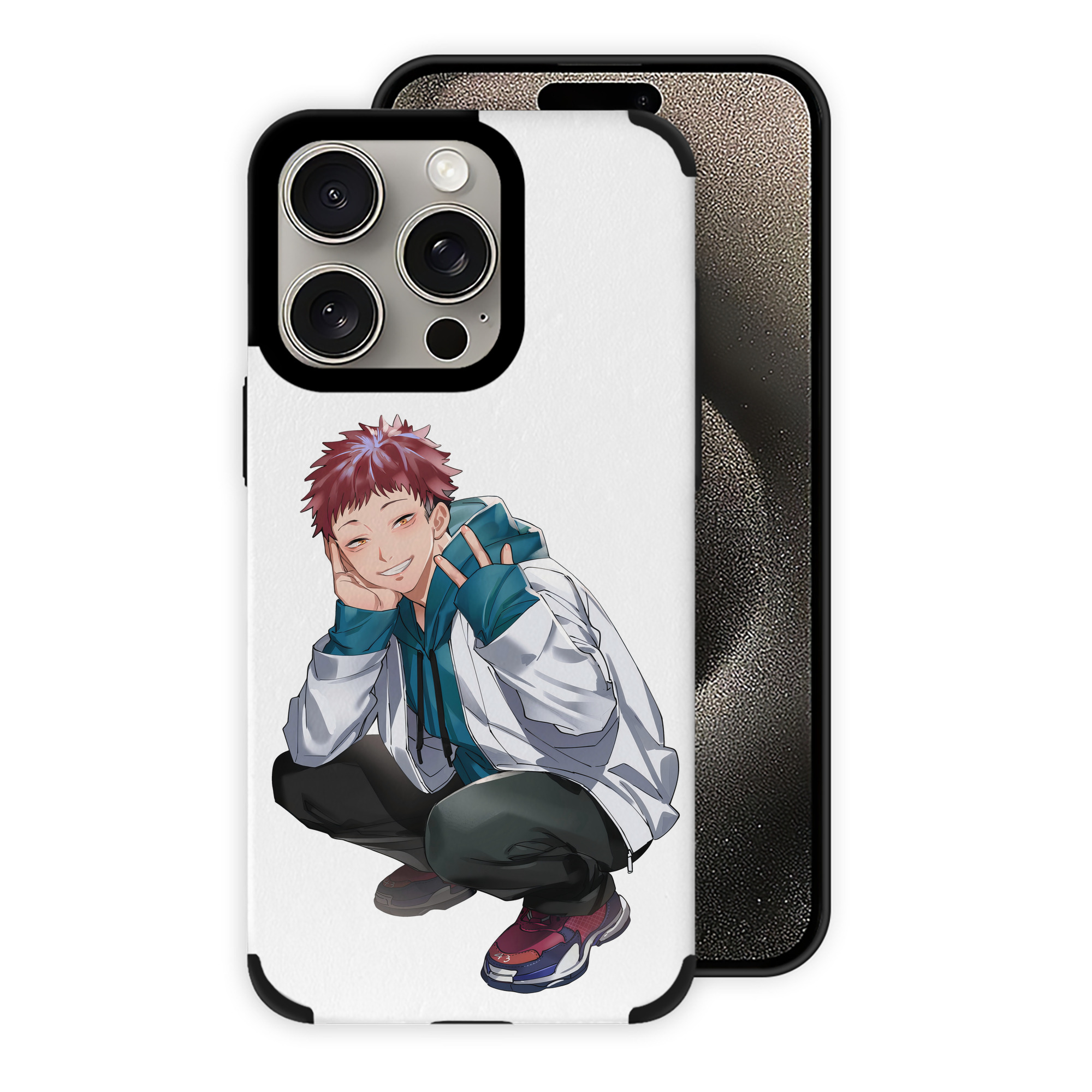 （画像用） 呪術廻戦 Jujutsu Kaisen 【iPhone15ProMax対応】 PUレザー スマホケース 耐衝撃＆黄変防止
