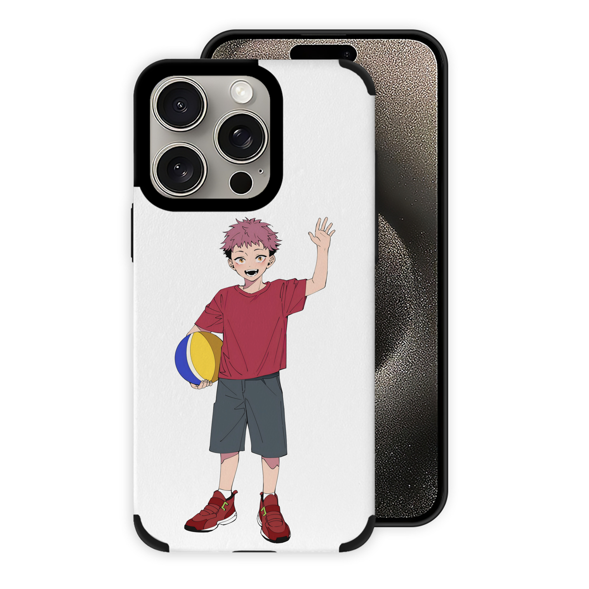 （画像用） 呪術廻戦 Jujutsu Kaisen 【iPhone15ProMax対応】 PUレザー スマホケース 耐衝撃＆黄変防止