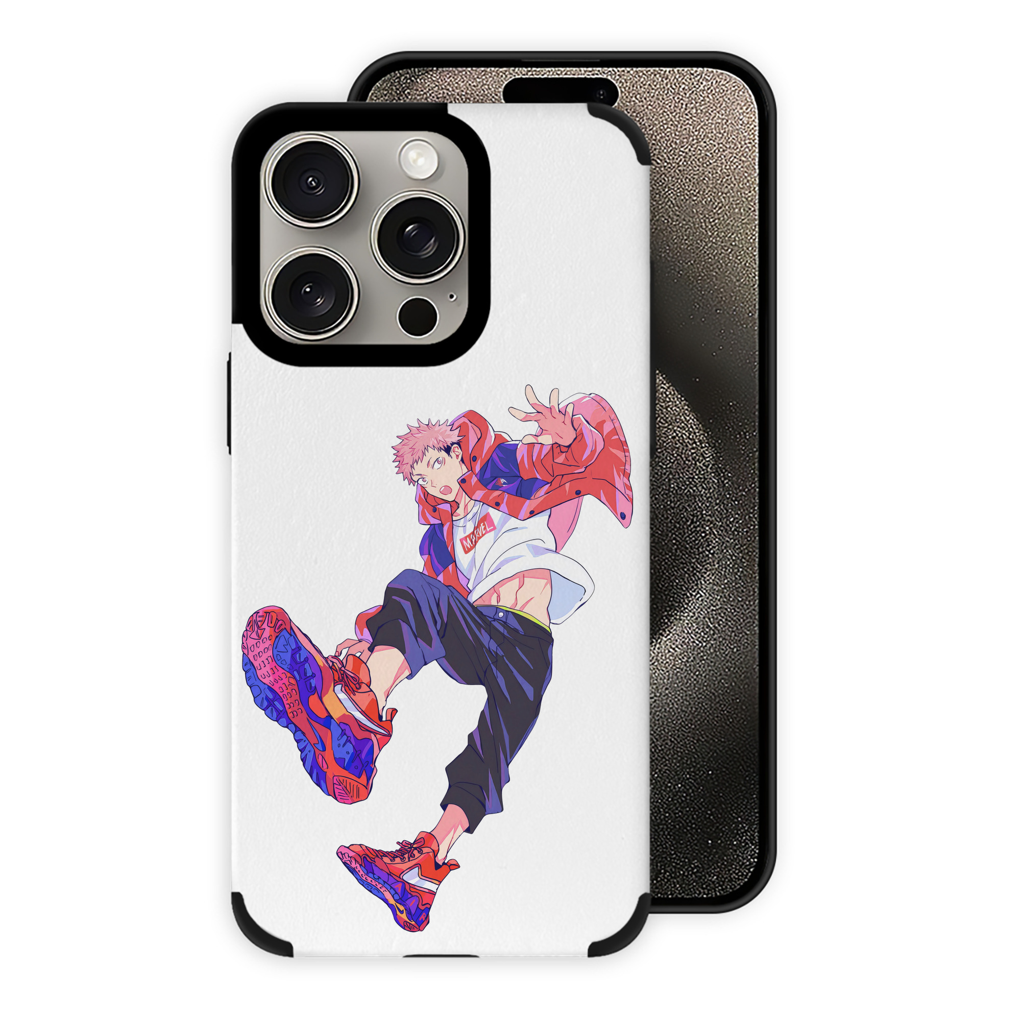 （画像用） 呪術廻戦 Jujutsu Kaisen 【iPhone15ProMax対応】 PUレザー スマホケース 耐衝撃＆黄変防止