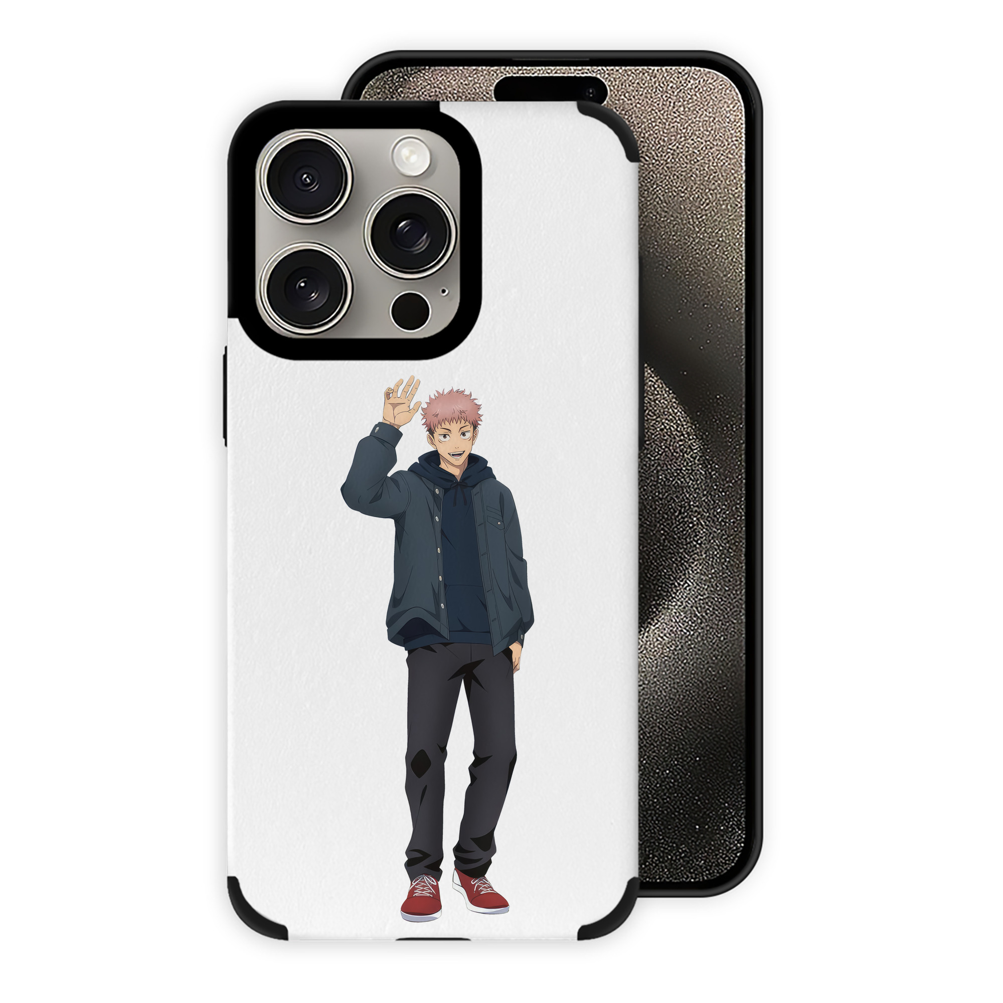 （画像用） 呪術廻戦 Jujutsu Kaisen 【iPhone15ProMax対応】 PUレザー スマホケース 耐衝撃＆黄変防止