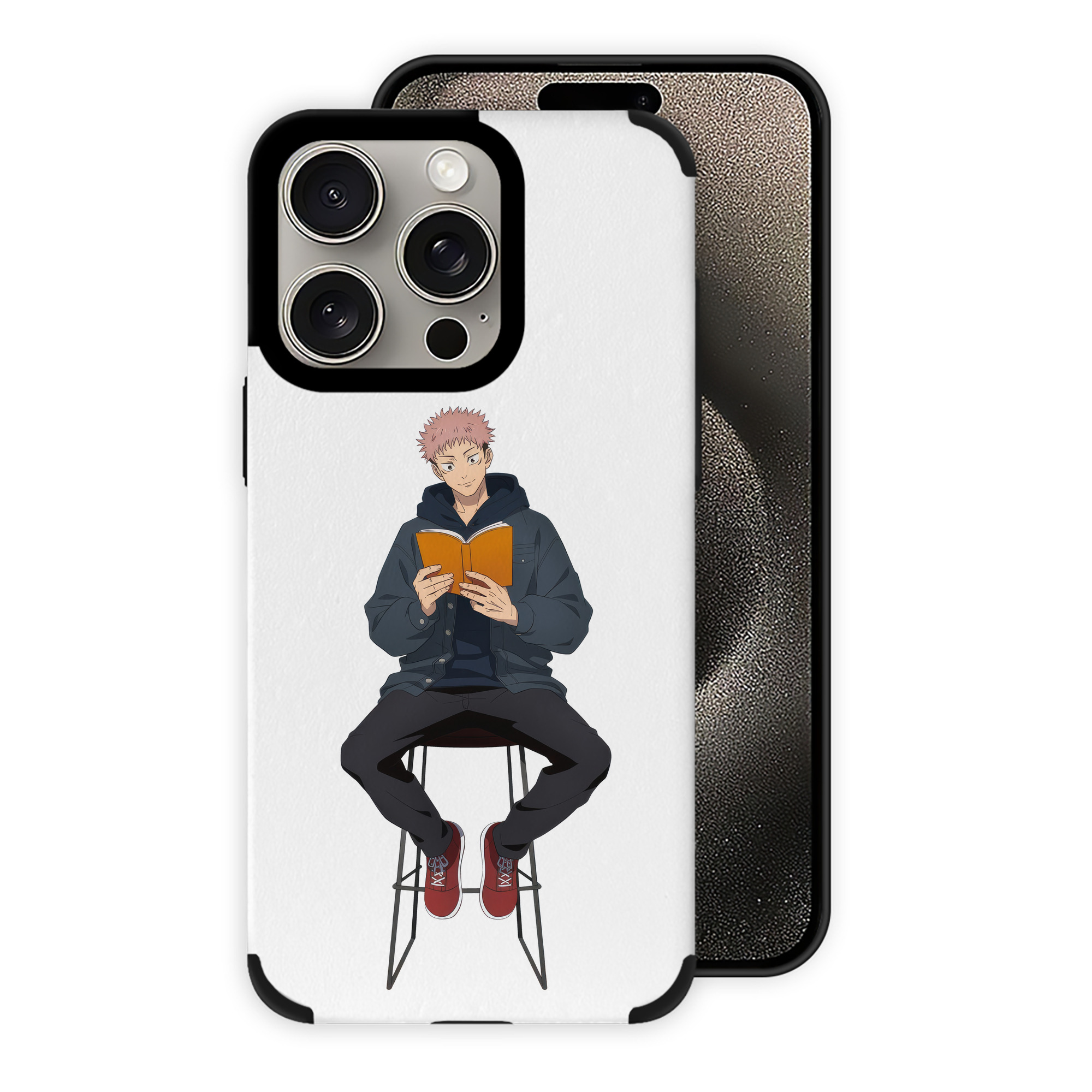 （画像用） 呪術廻戦 Jujutsu Kaisen 【iPhone15ProMax対応】 PUレザー スマホケース 耐衝撃＆黄変防止