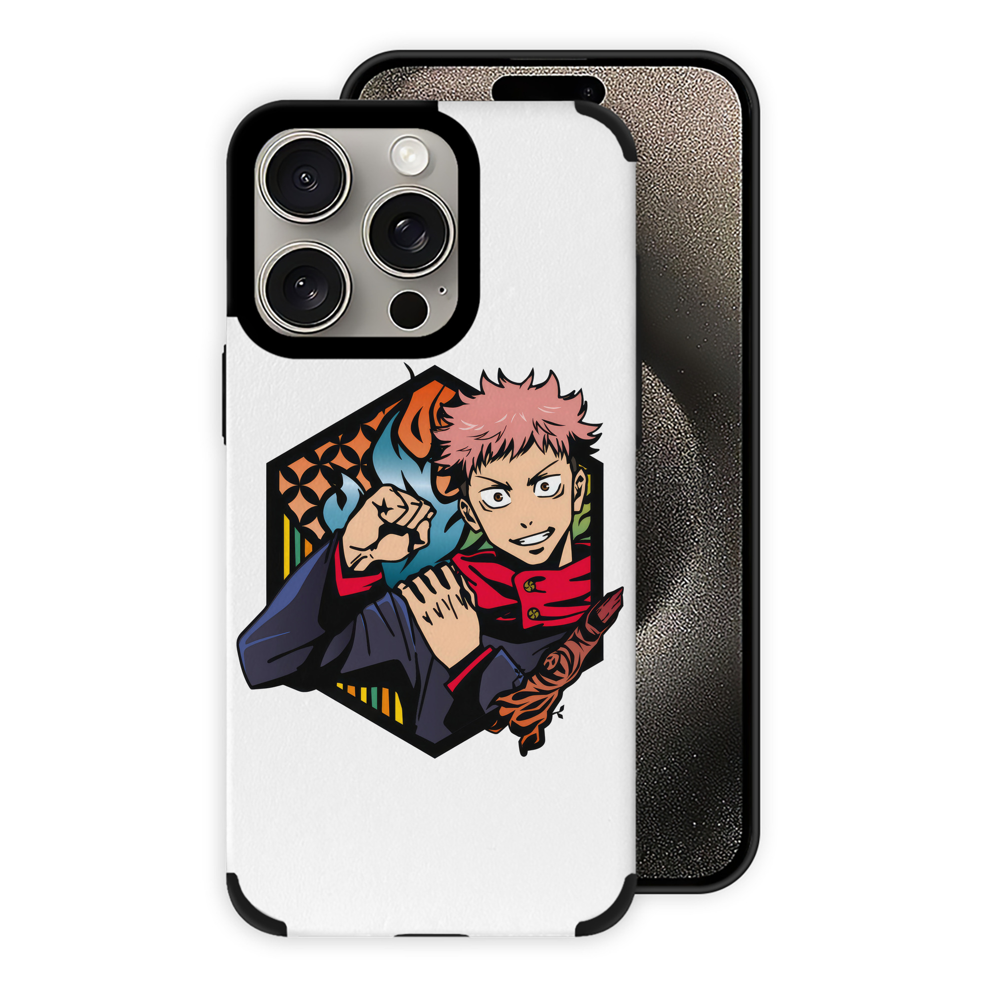 （画像用） 呪術廻戦 Jujutsu Kaisen 【iPhone15ProMax対応】 PUレザー スマホケース 耐衝撃＆黄変防止