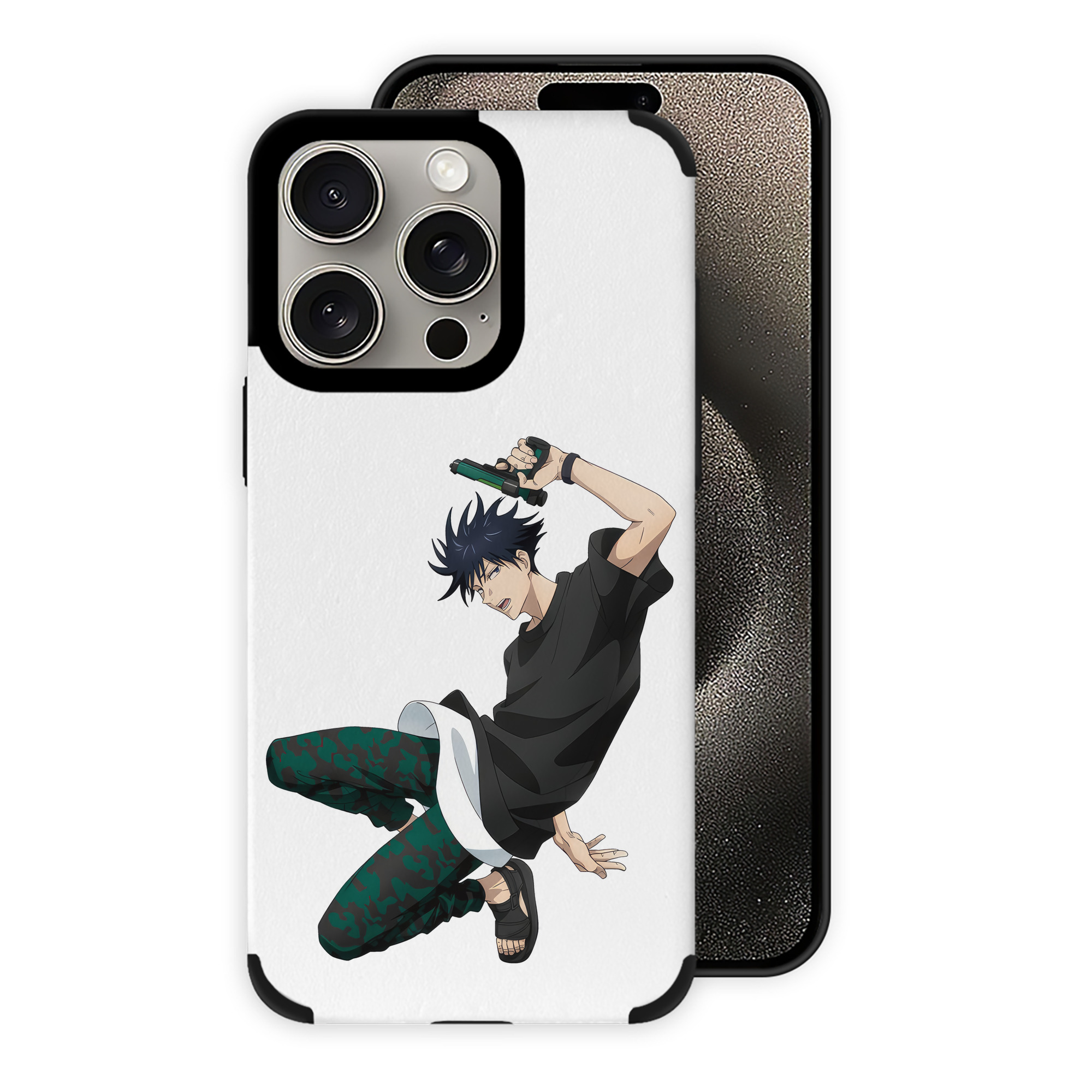 （画像用） 呪術廻戦 Jujutsu Kaisen 【iPhone15ProMax対応】 PUレザー スマホケース 耐衝撃＆黄変防止